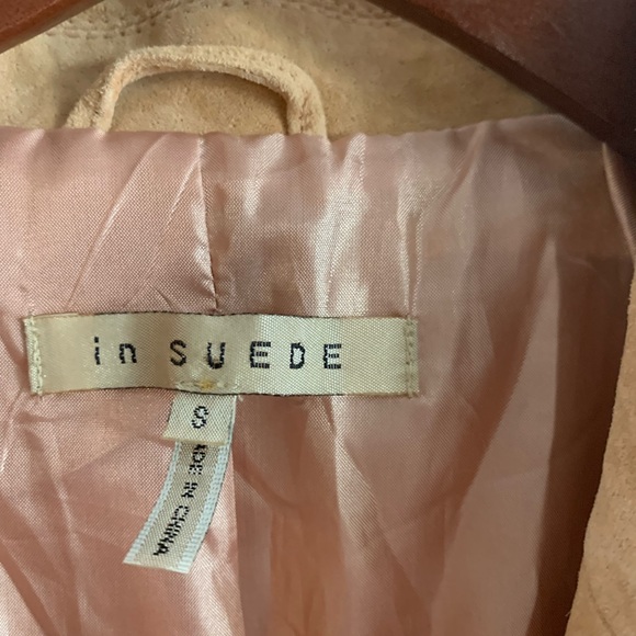In Suede women’s tan suede 2 button blazer size Small - Picture 2 of 10